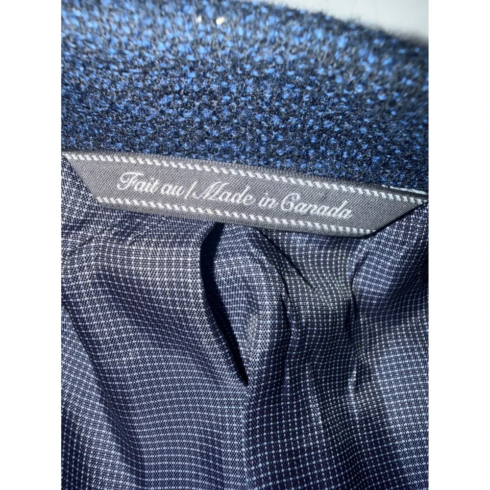 Jack Victor Blazer Men Size 46 Blue Super 110s Wool Sport Coat‎ Italy